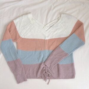 Full Circle Trends Knitted Striped Sweater